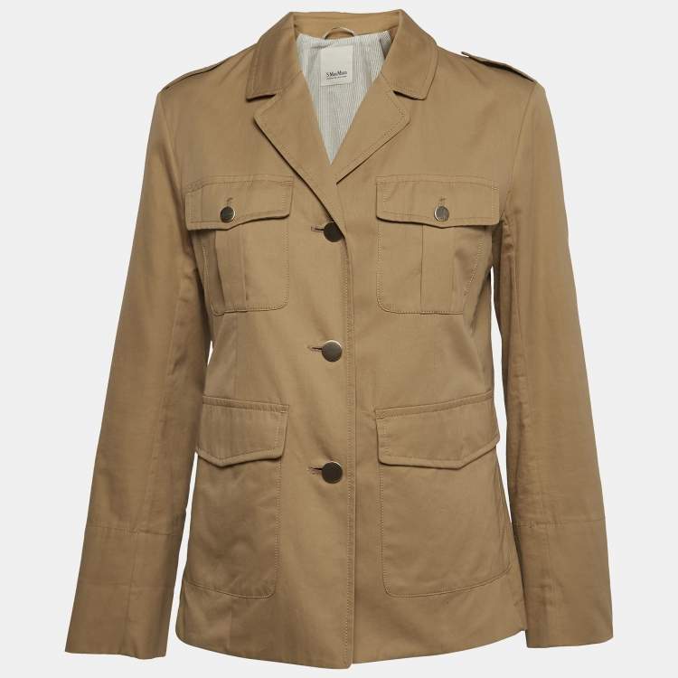 Pre Owned Max Mara Brown Cotton Jacket S
