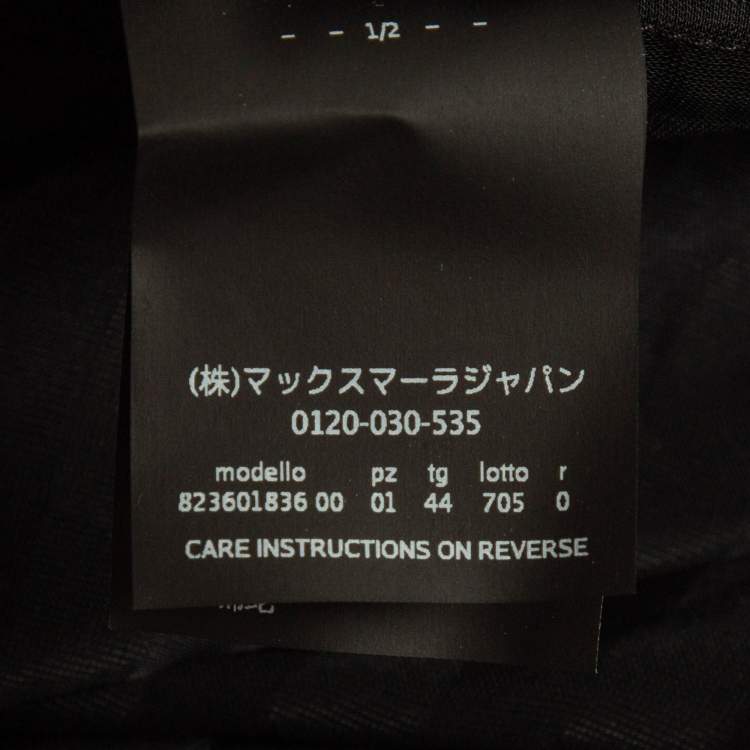 Pre Owned Max Mara Black Devore Petticoat Maxi Dress M