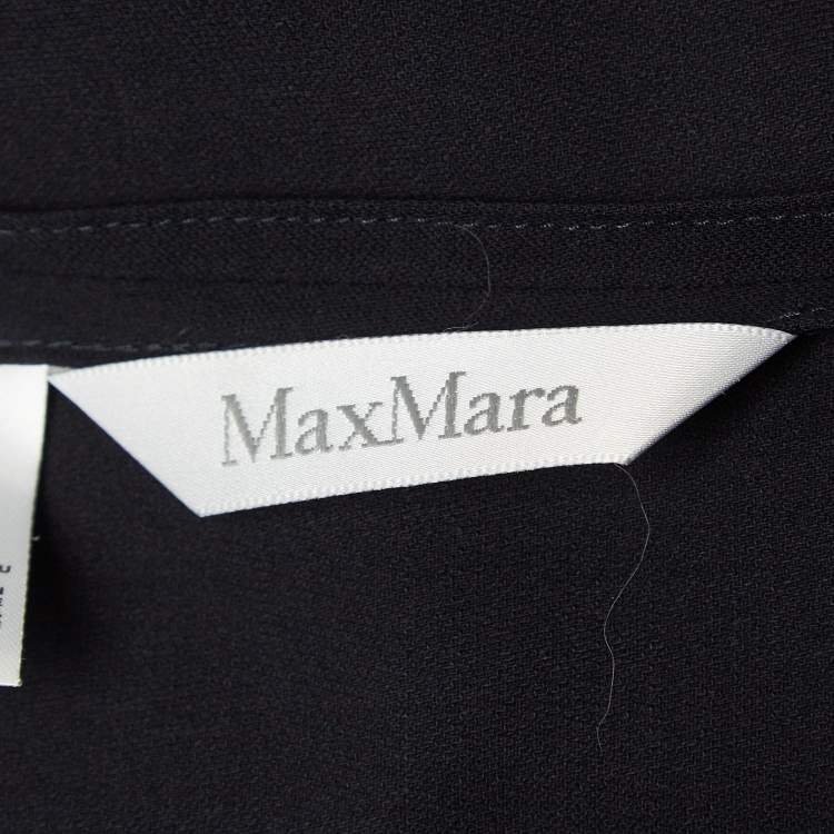 Pre Owned Max Mara Navy Blue Virgin Wool Blazer M