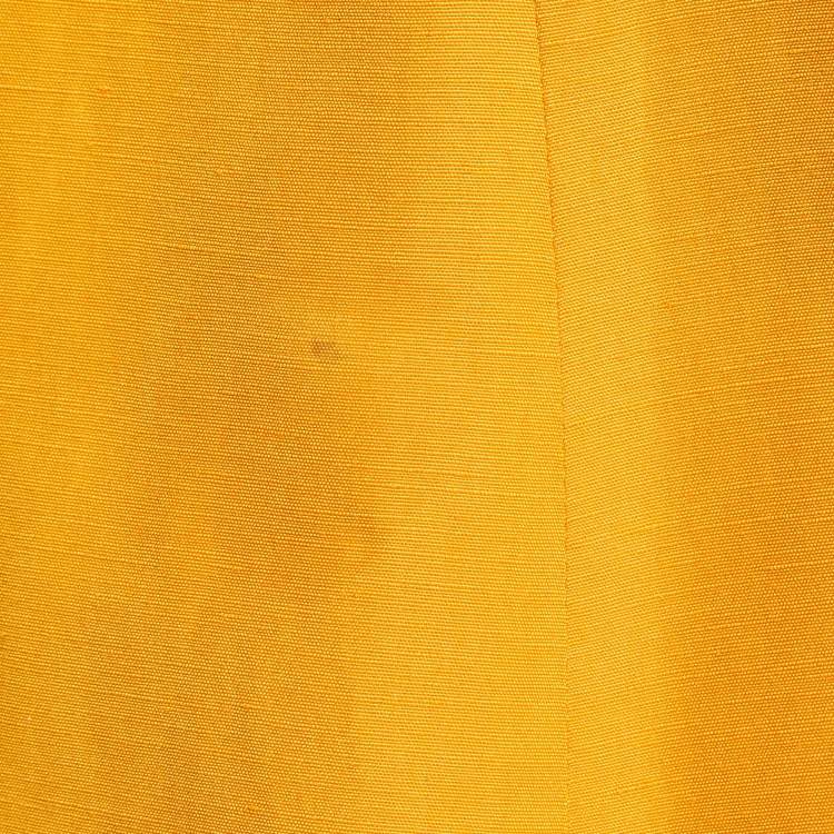 Pre Owned Max Mara Orange Linen & Silk Single Breasted Blazer M