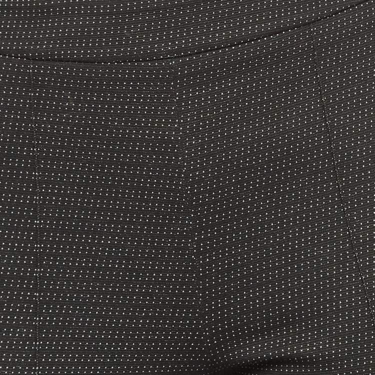 Pre Owned Max Mara Black Dots Pattern Stretch Knit Trousers S