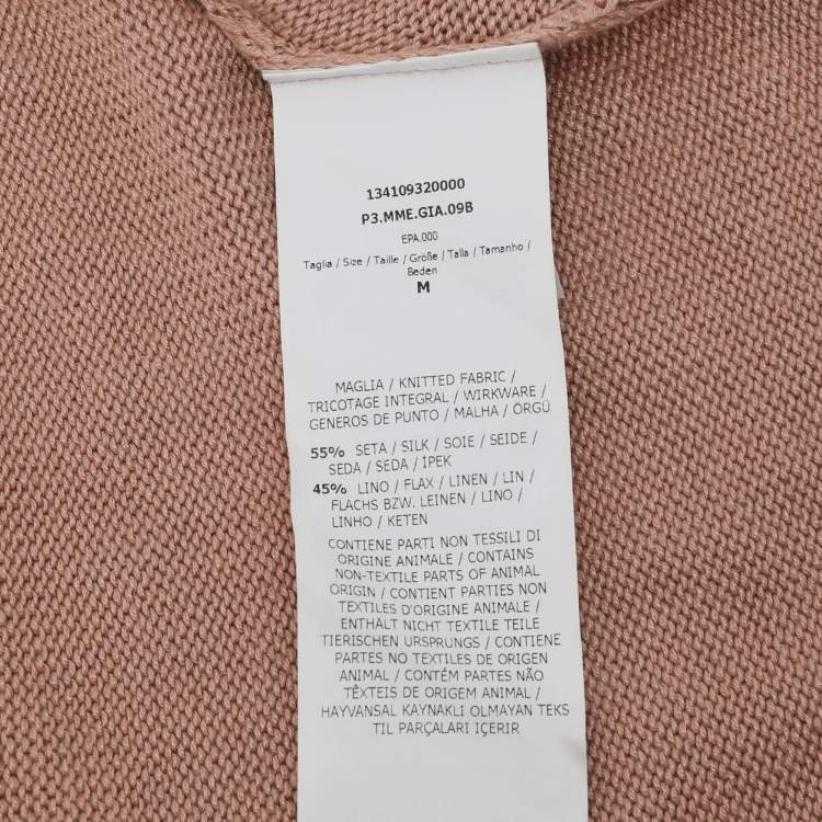 Pre Owned Max Mara Beige Silk Knit Sleeveless Crop Top M