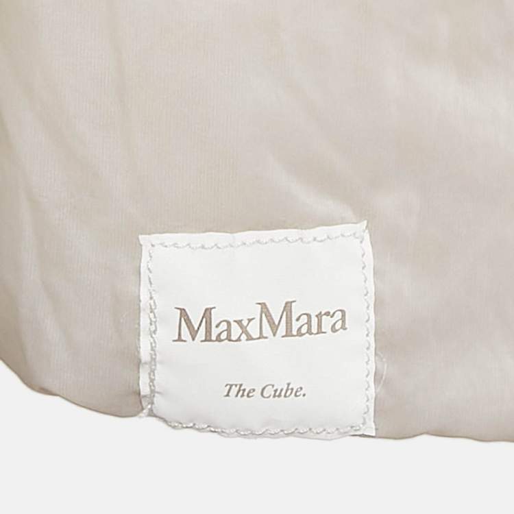 Pre Owned Max Mara The Cube Cream Polyamide Reversible Down Jacket S