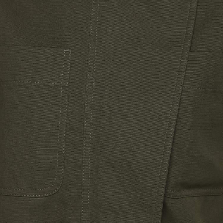 Pre Owned Max Mara Green Cotton Mela Half Sleeve Shirt S