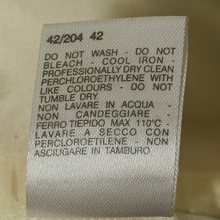 Pre Owned Max Mara Off-White Linen Skirt Suit M