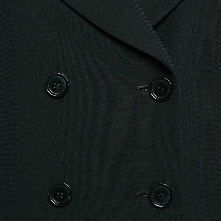 Pre Owned Max Mara Black Crepe Tailored Pants Suit M