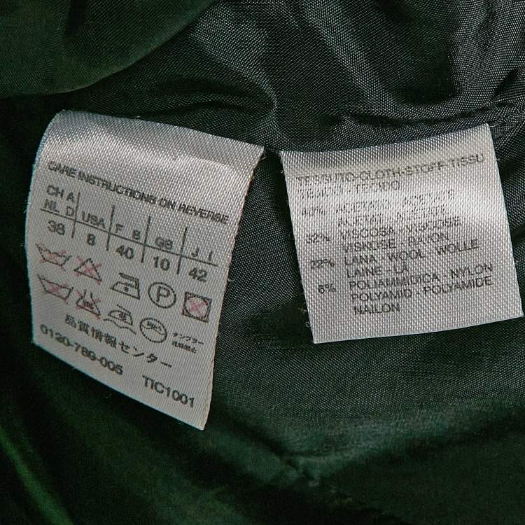 Pre Owned Max Mara Black Crepe Tailored Pants Suit M