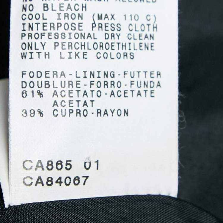 Pre Owned Pianoforte di Max Mara Black  Crepe Single Breasted Pants Suit L