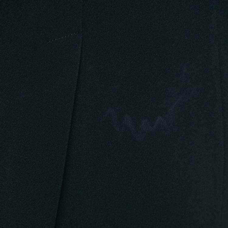 Pre Owned Pianoforte di Max Mara Black  Crepe Single Breasted Pants Suit L
