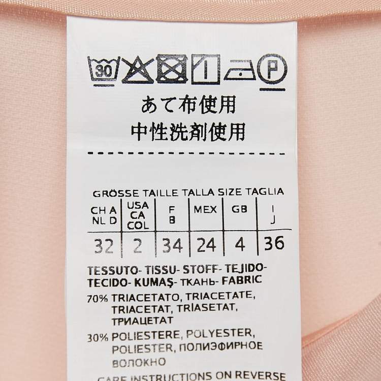 Pre Owned Max Mara Light Pink Crepe Straight Fit Trousers XS