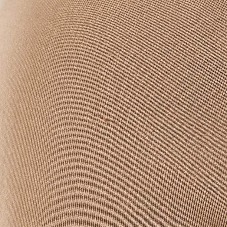 Pre Owned Max Mara Beige Jersey High Neck Zip-Up Jacket M