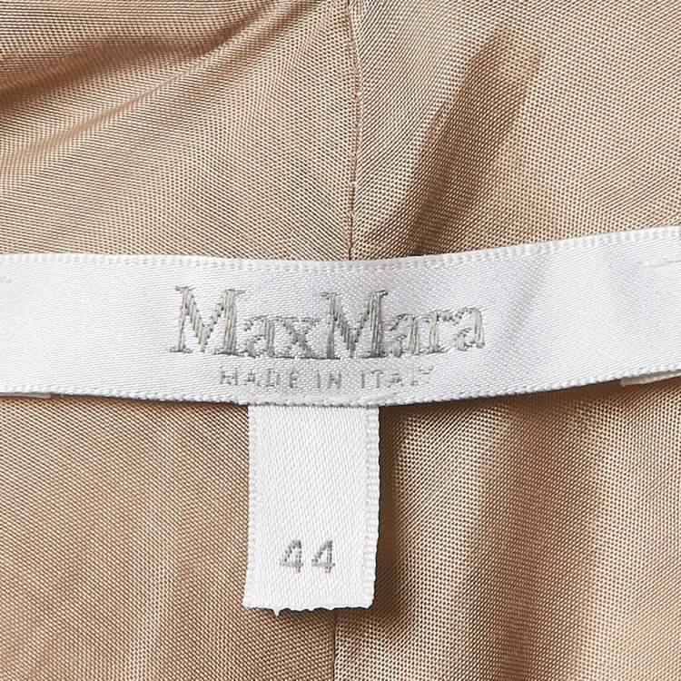Pre Owned Max Mara Ivory/Beige Jacquard Knit Cap Sleeve Short Dress M