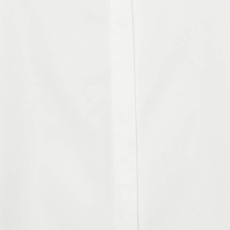 Pre Owned Max Mara White Cotton Lace-Up Shirt Dress S