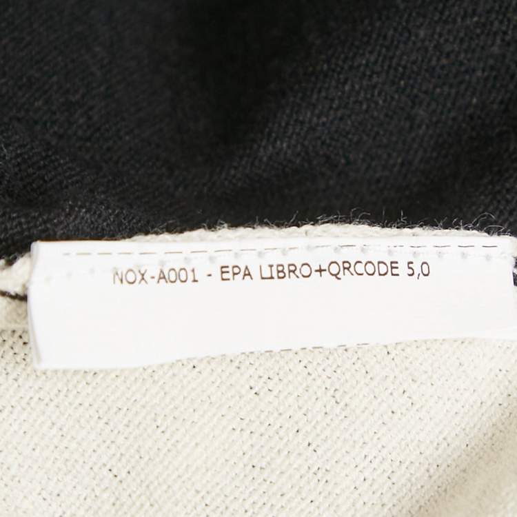 مملوكة مسبقًا Max Mara Black/White Knit Round Neck Cropped Top M