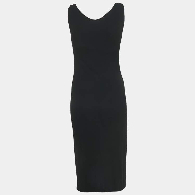 Pre Owned Max Mara Black Jersey Sleeveless Short Dress M