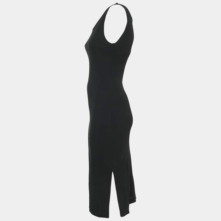 Pre Owned Max Mara Black Jersey Sleeveless Short Dress M