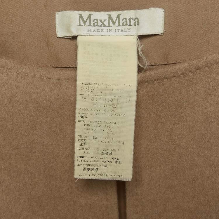 Pre Owned Max Mara Brown Camel Hair Mini Dress M