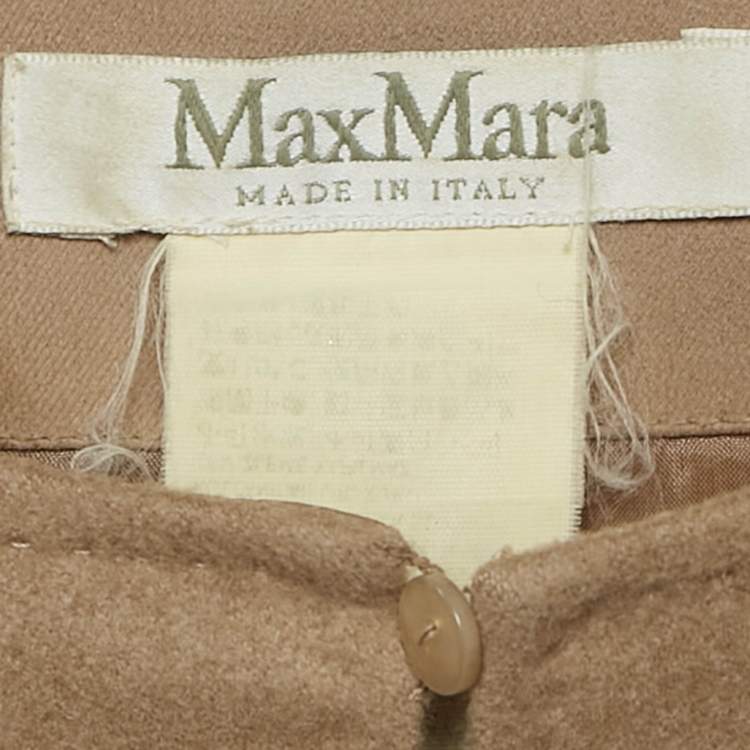 Pre Owned Max Mara Brown Camel Hair Mini Dress M