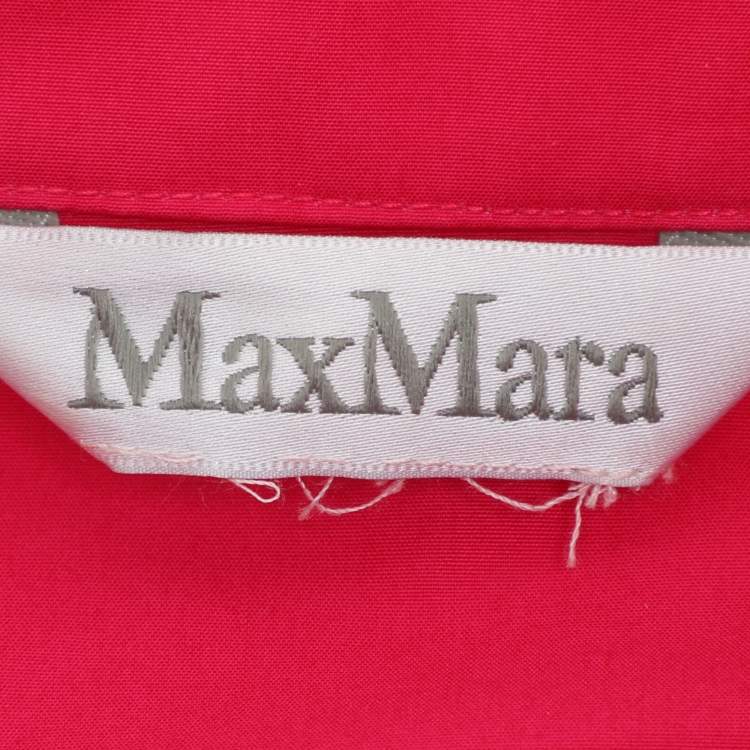 Pre Owned Max Mara Pink Cotton Blend Maxi Dress M