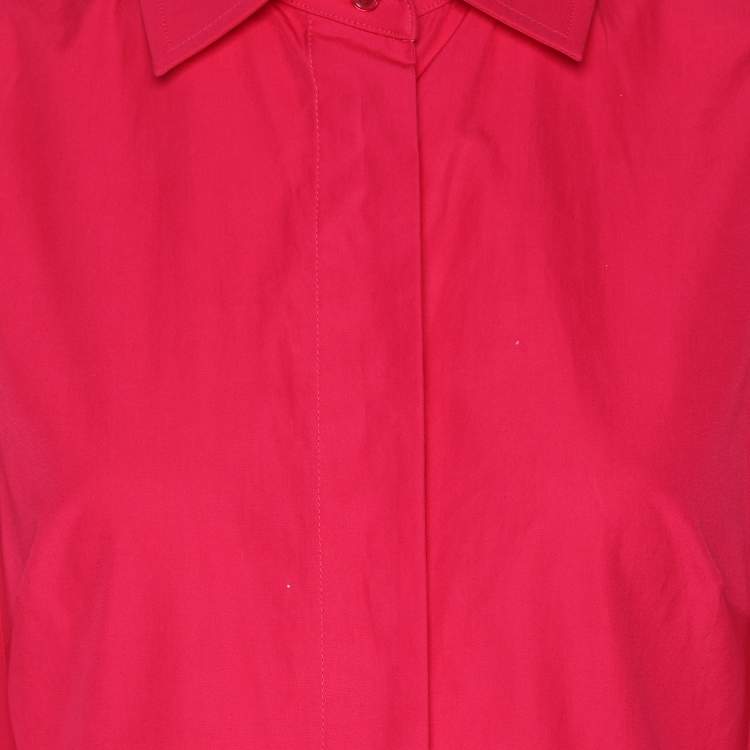 Pre Owned Max Mara Pink Cotton Blend Maxi Dress M