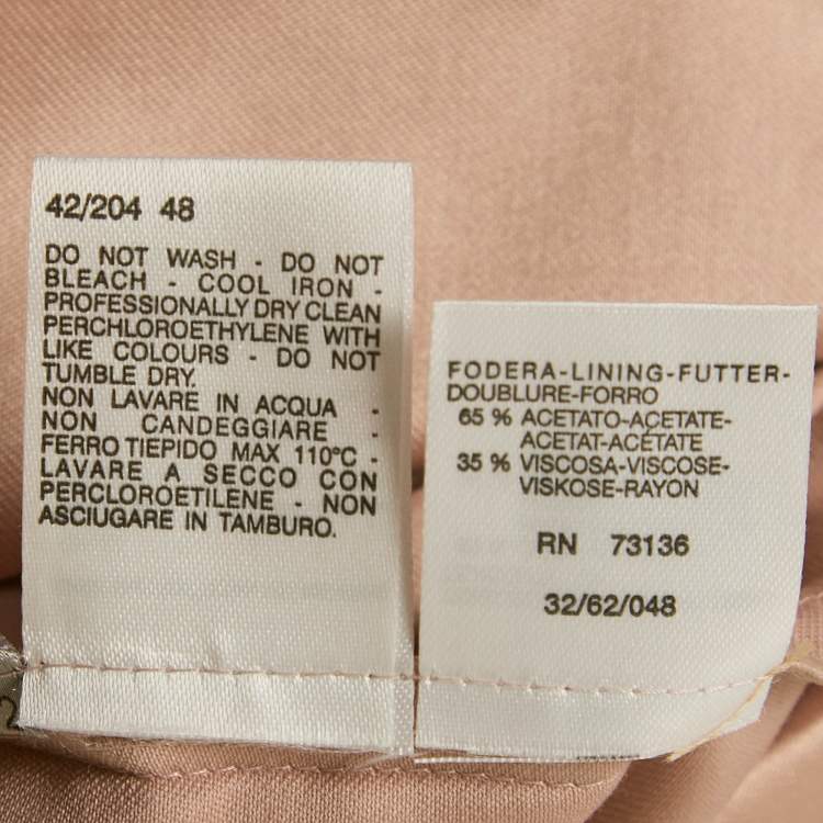 Pre Owned Max Mara Pink Cotton Blend Single Breasted Blazer XL