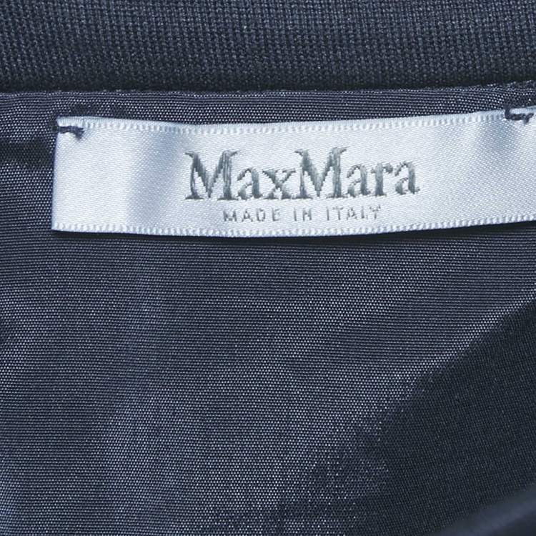 Pre Owned Max Mara Navy Blue Knit Pencil Skirt M
