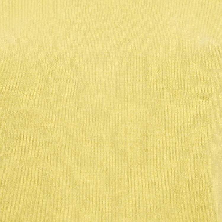 Pre Owned Max Mara Yellow Knit Long Sweater M