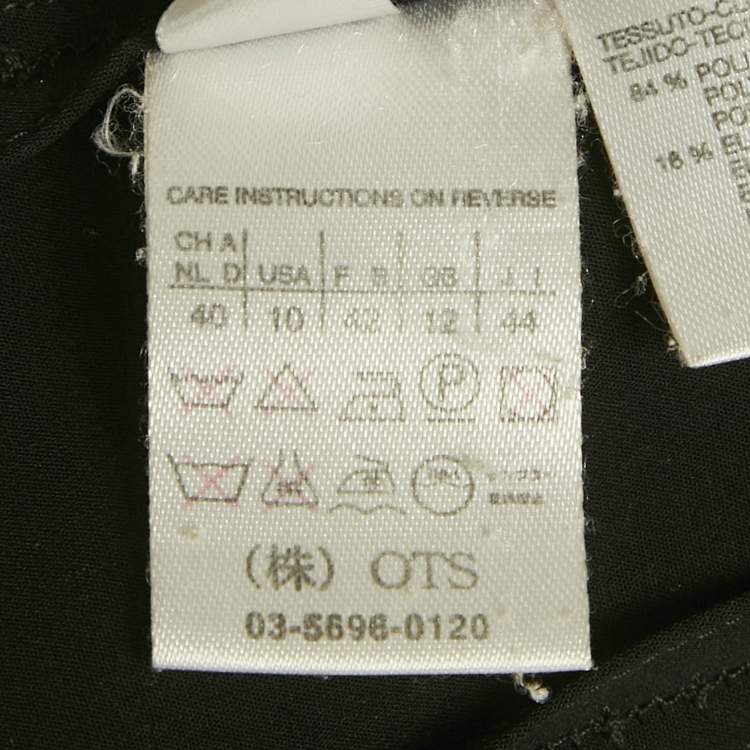 Pre Owned Max Mara Black Crepe Button Front Blazer M