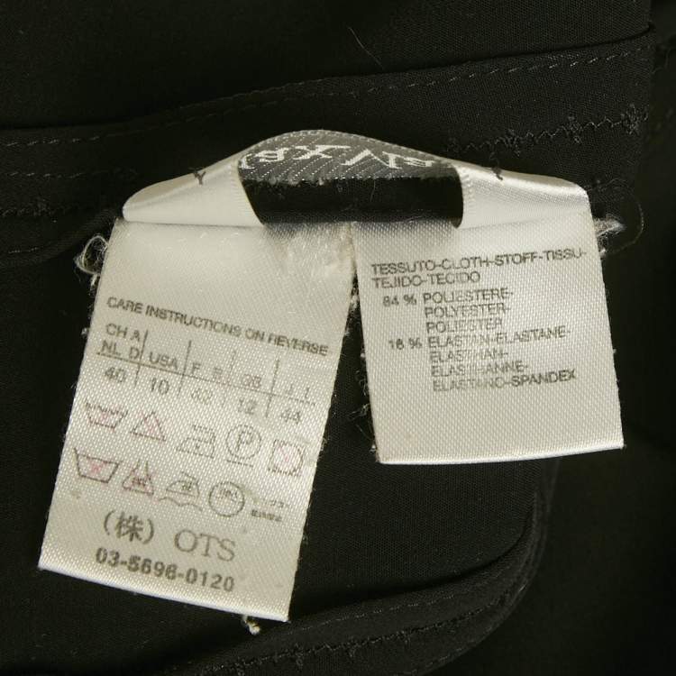 Pre Owned Max Mara Black Crepe Button Front Blazer M