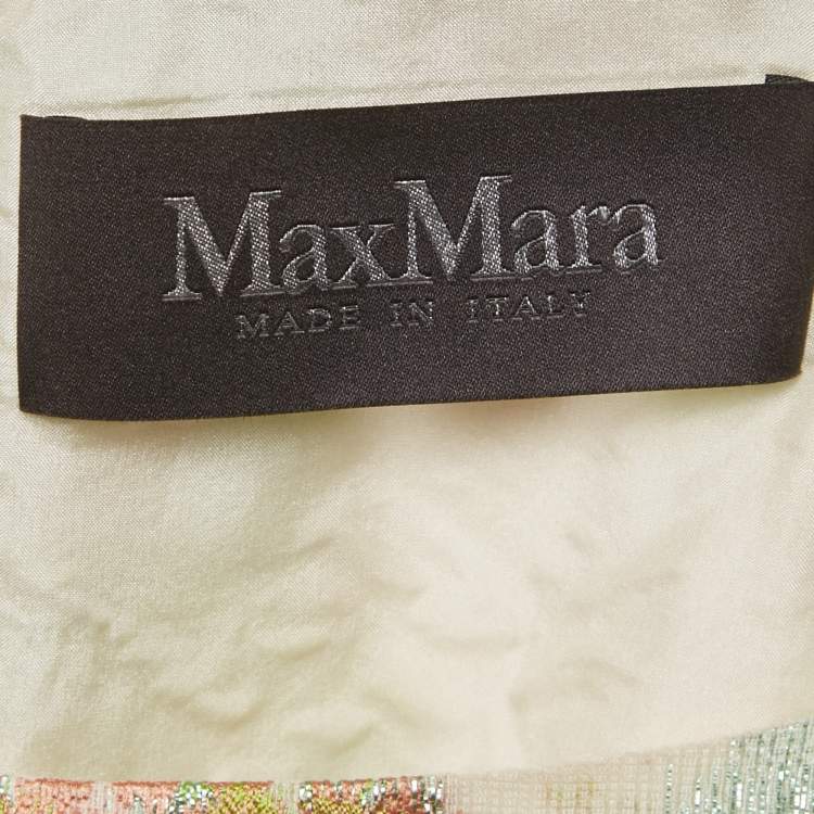 Pre Owned Max Mara Multicolor Jacquard Maxi Dress M