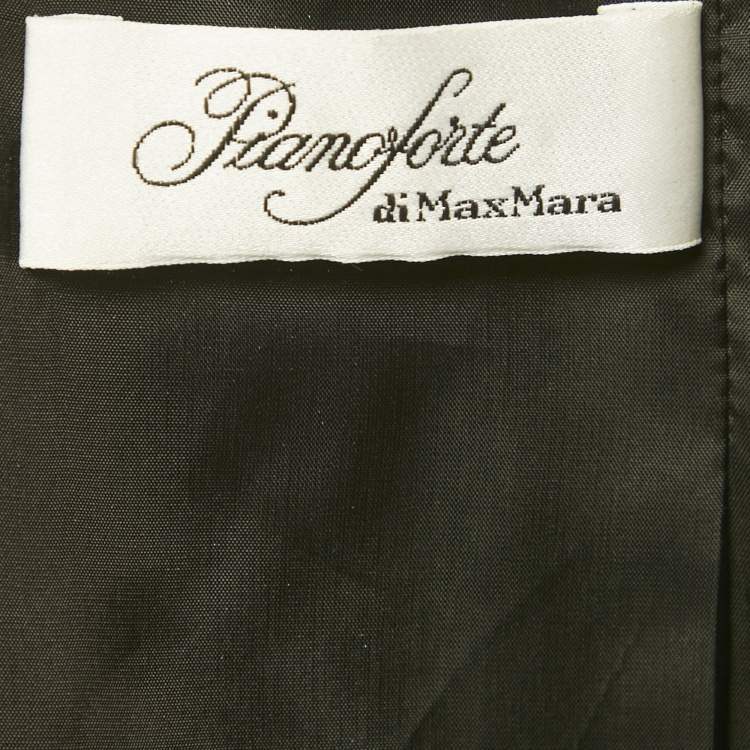 Pre Owned Pinanoforte di Max Mara Black Crepe Double Breasted Suit M