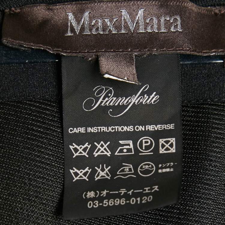 Pre Owned Max Mara Black Jersey Strapless Maxi Dress M
