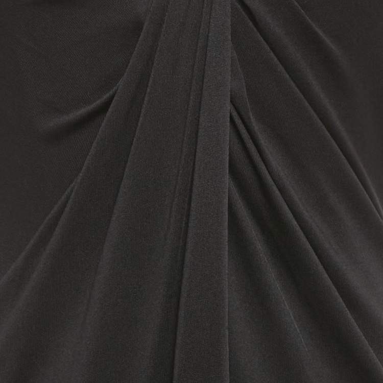 Pre Owned Max Mara Black Jersey Strapless Maxi Dress M