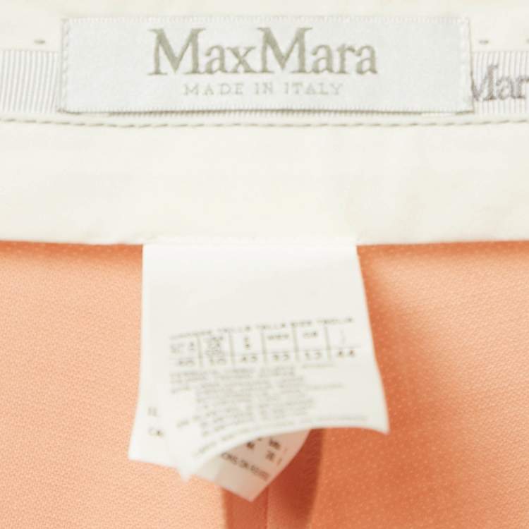 Pre Owned Max Mara Pink Wool Tailored Trousers M