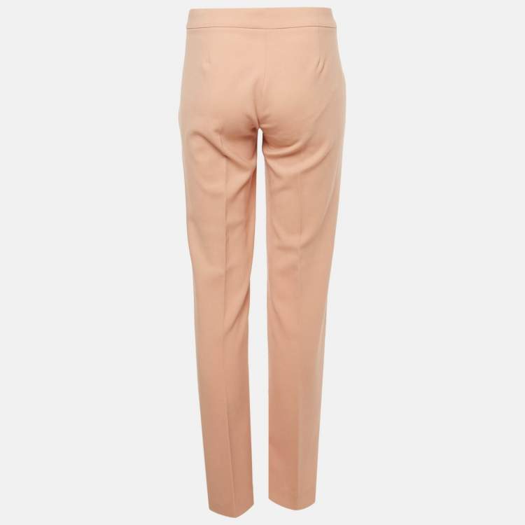 Pre Owned Max Mara Pink Wool Tailored Trousers M