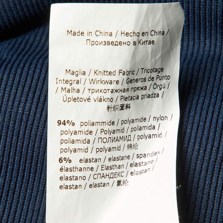 Pre Owned Max Mara Leisure Blue Logo Jersey Leggings S 