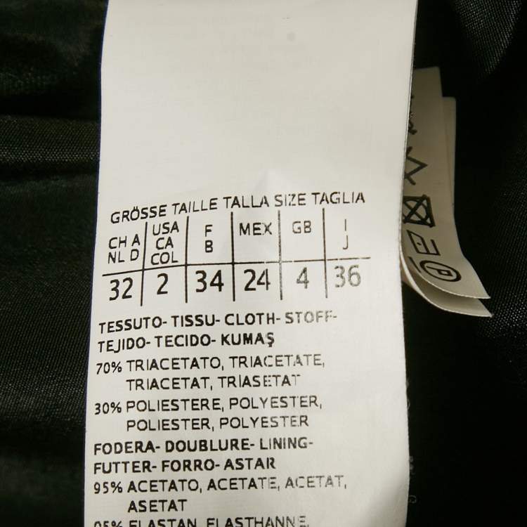 Pre Owned Max Mara Black Crepe Skirt Suit S/XS