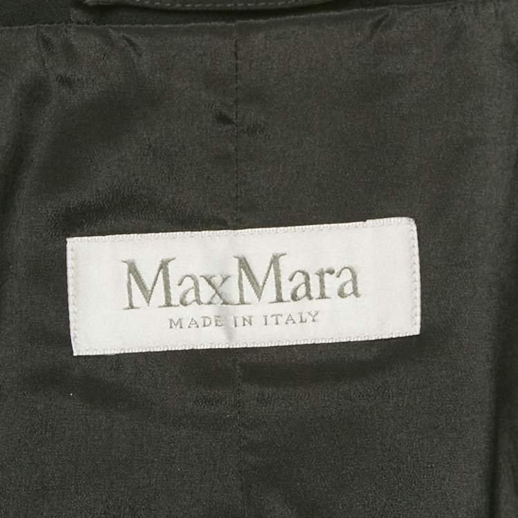Pre Owned Max Mara Black Crepe Skirt Suit S/XS