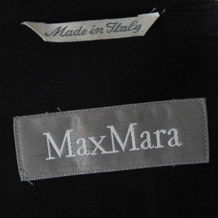 Pre Owned Max Mara Black Sleeveless Jacket and Dress Set M