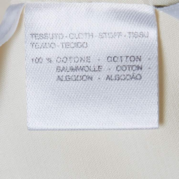 Pre Owned Max Mara Cream Cotton Blazer & Pants Suit S