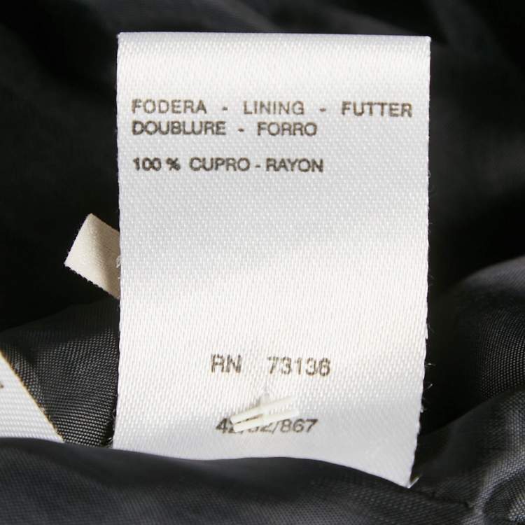 Pre Owned Max Mara Black Pinstriped Wool Tailored Blazer L