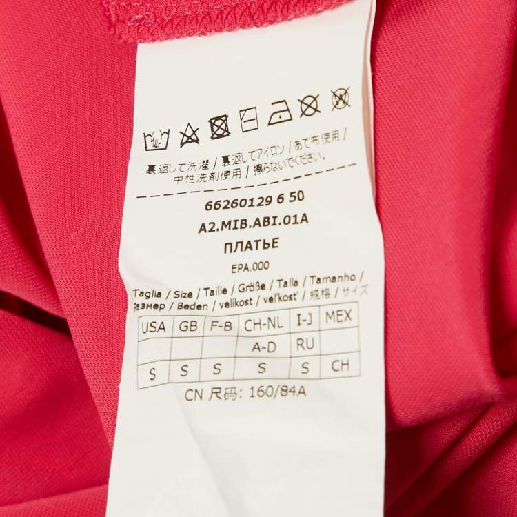 Pre Owned Max Mara Studio Pink Jersey Ruched Detail Midi Dress S