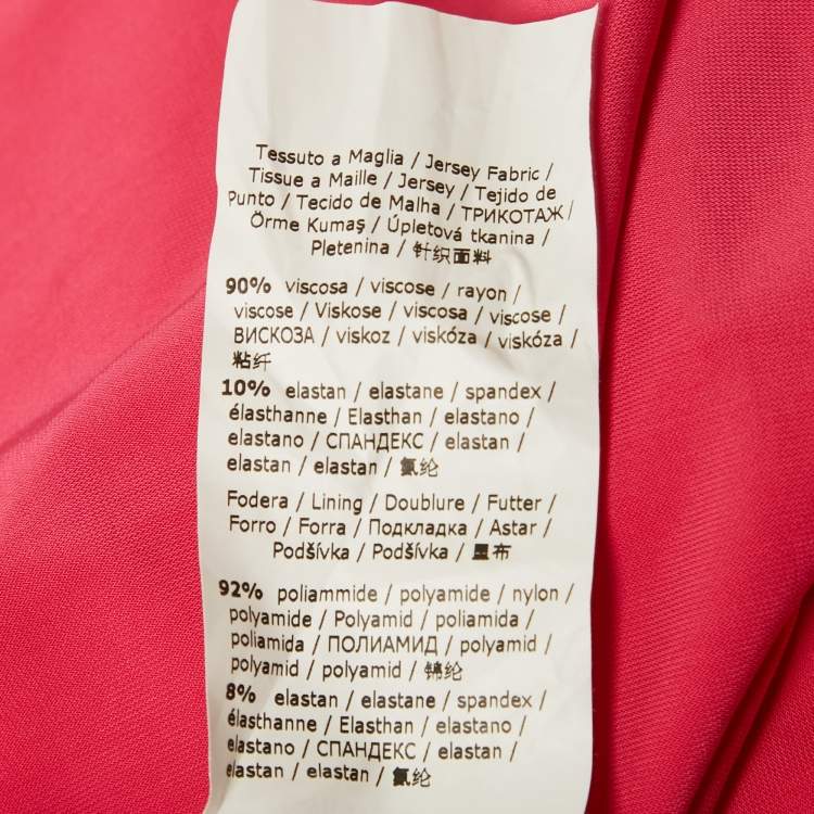 Pre Owned Max Mara Studio Pink Jersey Ruched Detail Midi Dress S