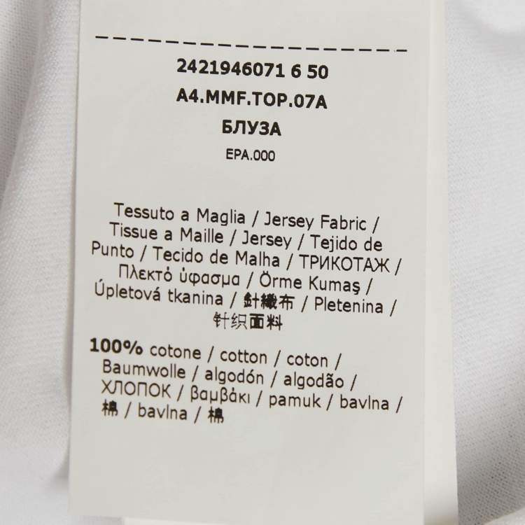 Pre Owned Max Mara White Dog Print Cotton Crew Neck Cipria T-Shirt L