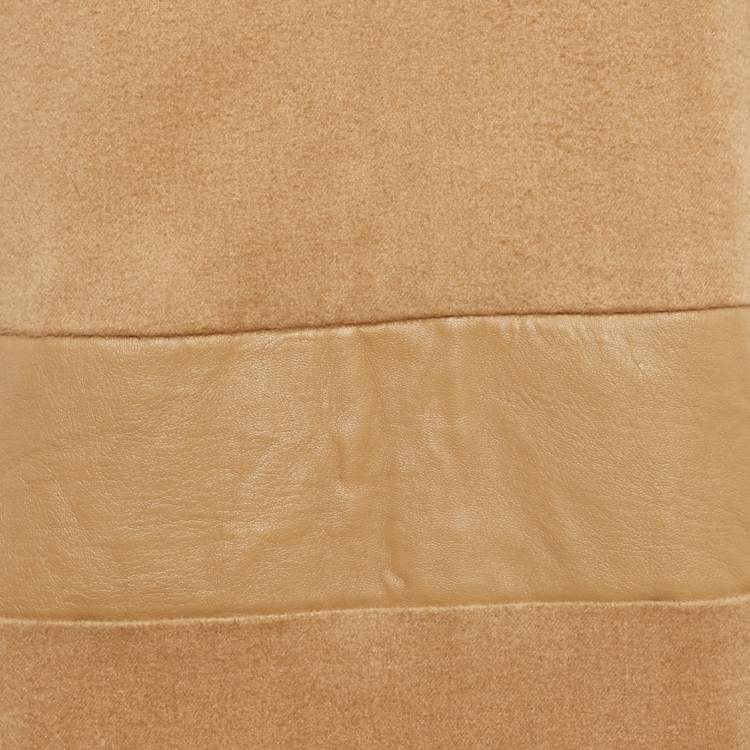 Pre Owned Max Mara Light Brown Camel Hair Short Dress L