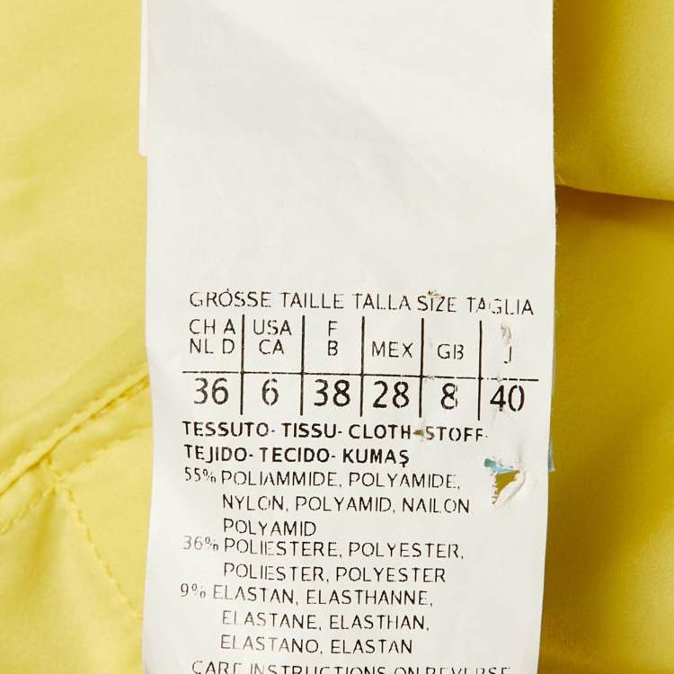 Pre Owned Max Mara City Yellow Stretch Satin Hooded Belted Coat S