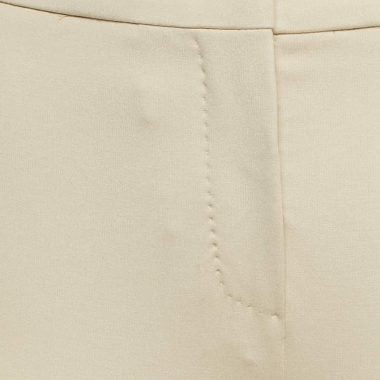 Pre Owned Max Mara Beige Crepe Formal Trousers S 