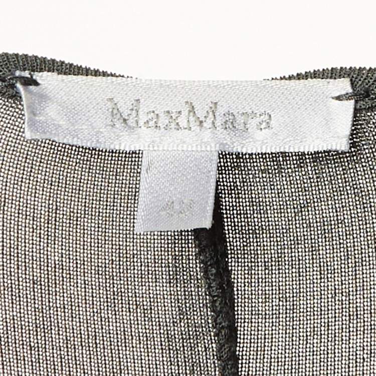 Pre Owned Max Mara Grey Jersey Midi Dress M