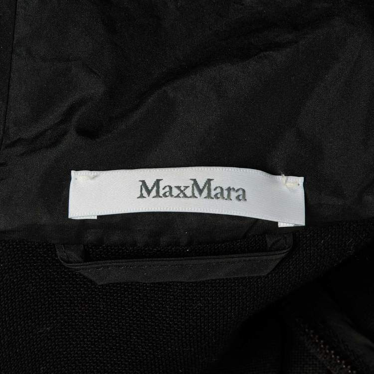 Pre Owned Max Mara Black Jersey Solista Hooded Vest M