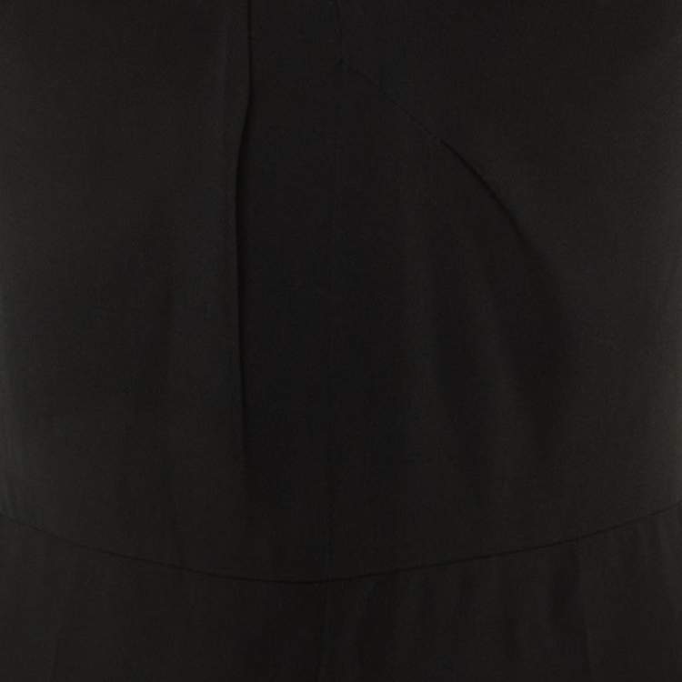 Pre Owned Max Mara Black Crepe Wide Leg Cady Jumpsuit S 